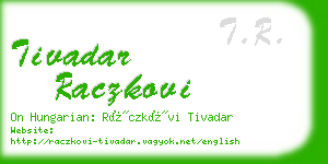 tivadar raczkovi business card